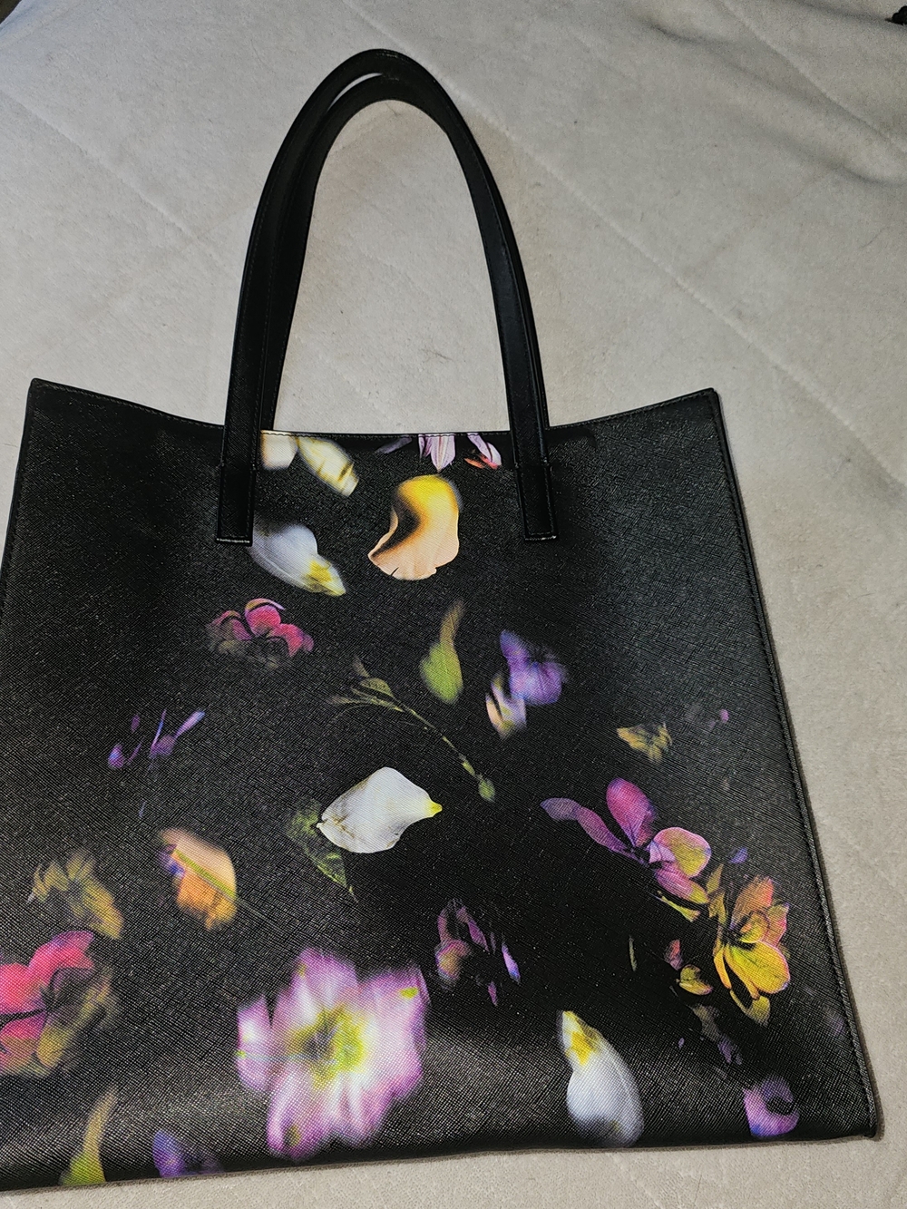 Ted Baker Black Floral Tote Bag - Picture 2 of 5